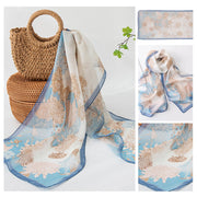 Silk Scarf Women's Mulberry Silk Printed Shawl gogodiggity