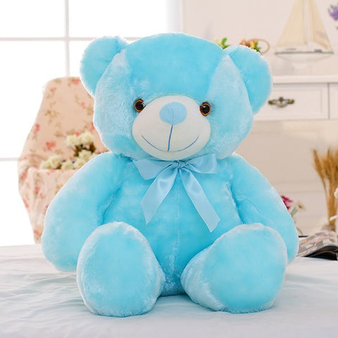 Creative Light Up LED Teddy Bear Stuffed Animals Plush Toy Colorful Glowing Christmas Gift For Kids Pillow gogodiggity