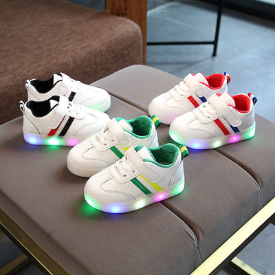 Kimmy White LED Sneakers Shoes gogodiggity