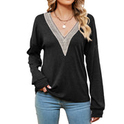 Women's Fashion Color Contrast Loose-fitting T-shirt Top gogodiggity