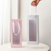 10 Packs Elegant Floral Tote Bag for bouquets-Ideal for Valentine's Day, Christmas and Special Occasions-Durable Paper Gift Wrap gogodiggity