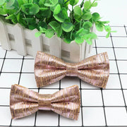 New Design Cork Wood Fashion Parent-Child Bow Ties Novelty Handmade Solid Neckwear Wedding Party Gift Accessories Men Bowtie gogodiggity