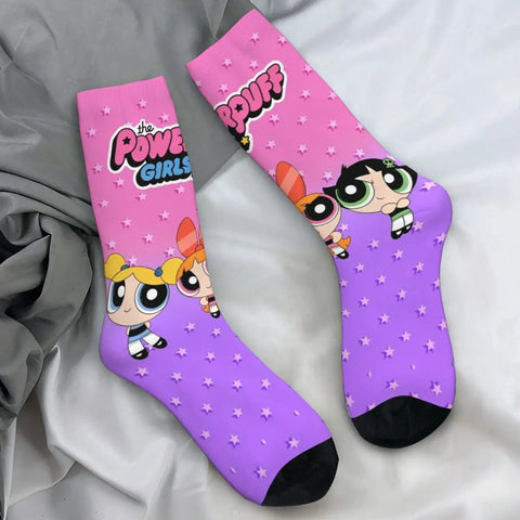 The Powerpuff Girls Stockings Couple Socks Soft Trendy Socks Winter Cycling Non Slip Graphic Socks Gift gogodiggity