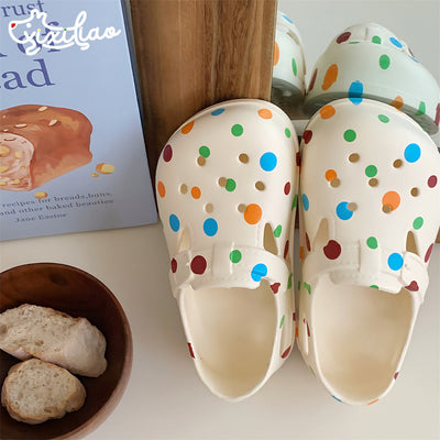Cute Polka Dot Children's Toe Cap Sandals gogodiggity