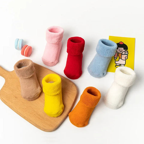 Baby Accessories Baby New Year Socks Girl Newborn Cute Warm Red Socks for Baby Girl 2 Years Non-slip Floor Cotton Children Socks gogodiggity