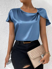 Women's Fashion Solid Color Loose-fitting Versatile Top gogodiggity