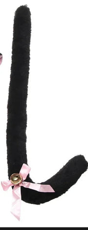 Womens Halloween Maid Lace Cat Ear Headband Hair Accessories Cat Ear Headband Long Tassel Japanese Animation Cosplay Accessories gogodiggity