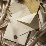 Luxury Linen Envelope and Letter Set with Wax Seals - Vintage Elegant Style - Perfect for Weddings, Parties & Special Occasions gogodiggity