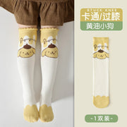 Girls Children Spring Over The Knee Stockings Kawaii Kuromi My Melody Cinnamoroll Pochacco Autumn Winter Cotton Mid-calf Socks gogodiggity