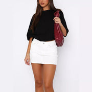 Retro Casual Slim Stretch Women Denim Skirt gogodiggity