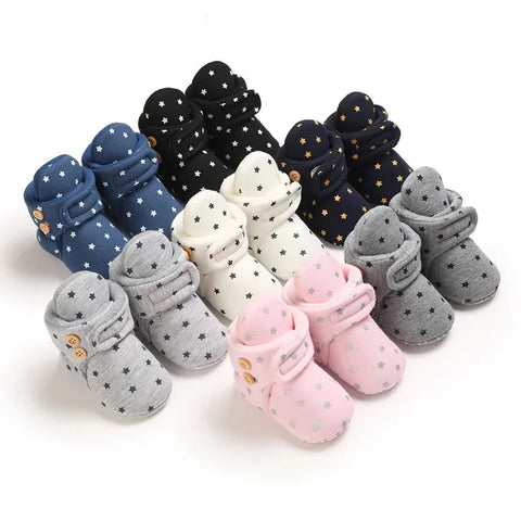 Winter New Baby Socks Boy Girl Shoes Flower Toddler Walkers Booties Cotton Comfort Soft Anti-slip Thicken Warm Newborn Shoes gogodiggity