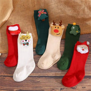 Q22D Cotton Socks Newborn Infants Toddlers Girls Christmas Santa Elk Socks Gift gogodiggity