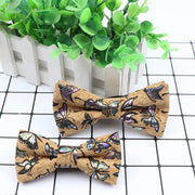 New Design Cork Wood Fashion Parent-Child Bow Ties Novelty Handmade Solid Neckwear Wedding Party Gift Accessories Men Bowtie gogodiggity