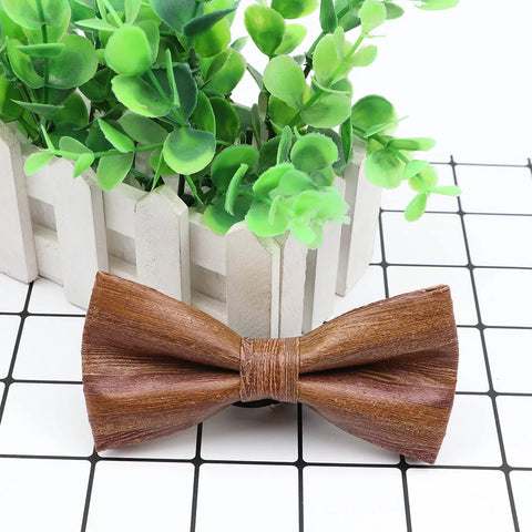 New Design Cork Wood Fashion Parent-Child Bow Ties Novelty Handmade Solid Neckwear Wedding Party Gift Accessories Men Bowtie gogodiggity
