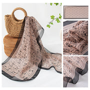 Silk Scarf Women's Mulberry Silk Printed Shawl gogodiggity