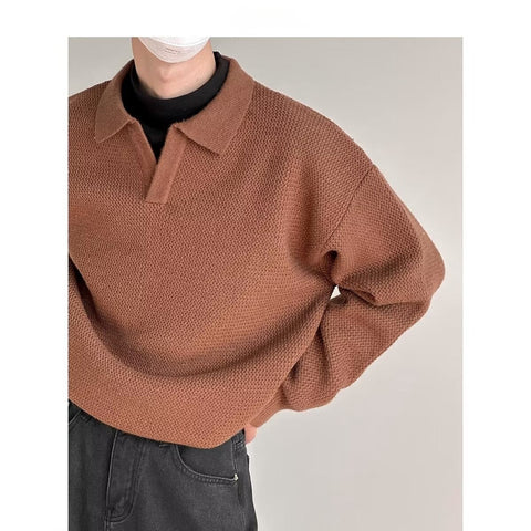 Men's Solid Color Loose Long Sleeves gogodiggity