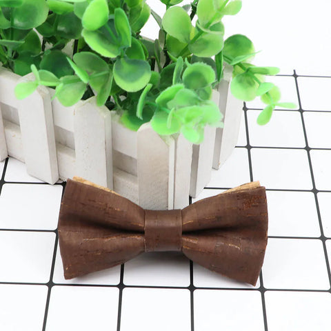 New Design Cork Wood Fashion Parent-Child Bow Ties Novelty Handmade Solid Neckwear Wedding Party Gift Accessories Men Bowtie gogodiggity