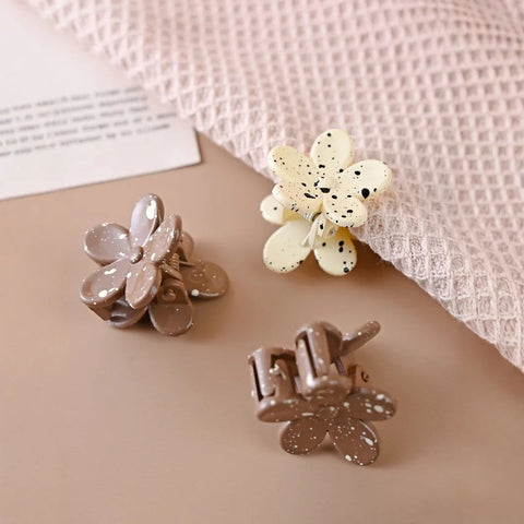 10Pcs Sweet Color Mxied Point Dot Mini Flower  Hair Claw Clip Hair Clips Hair Bangs Side Clips Hairpin Barrette Hair Accessories gogodiggity