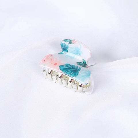 Acrylic Floral Sweet Small Hair Claw Clips Women Girls Plastic Print Crab Barrettes Clips Hair Clamps Hairpins Hair Accessories gogodiggity