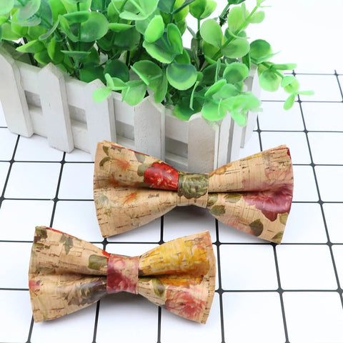 New Design Cork Wood Fashion Parent-Child Bow Ties Novelty Handmade Solid Neckwear Wedding Party Gift Accessories Men Bowtie gogodiggity