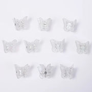 1-20pcs Korean Sweet Butterfly Flower Hair Claw Trendy Transparent Dazzle Mini Hair Clip Claws For Women Girls Hair Accessories gogodiggity