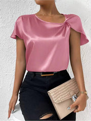 Women's Fashion Solid Color Loose-fitting Versatile Top gogodiggity