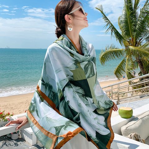 Sun-proof All-matching Shawl Beach Travel Dual-use Outdoor Beach Towel gogodiggity