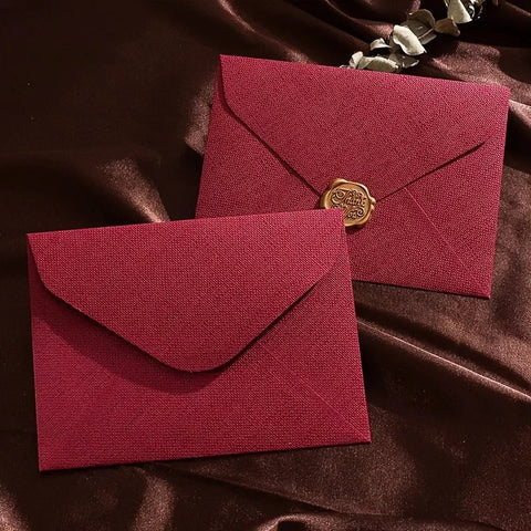 Luxury Linen Envelope and Letter Set with Wax Seals - Vintage Elegant Style - Perfect for Weddings, Parties & Special Occasions gogodiggity