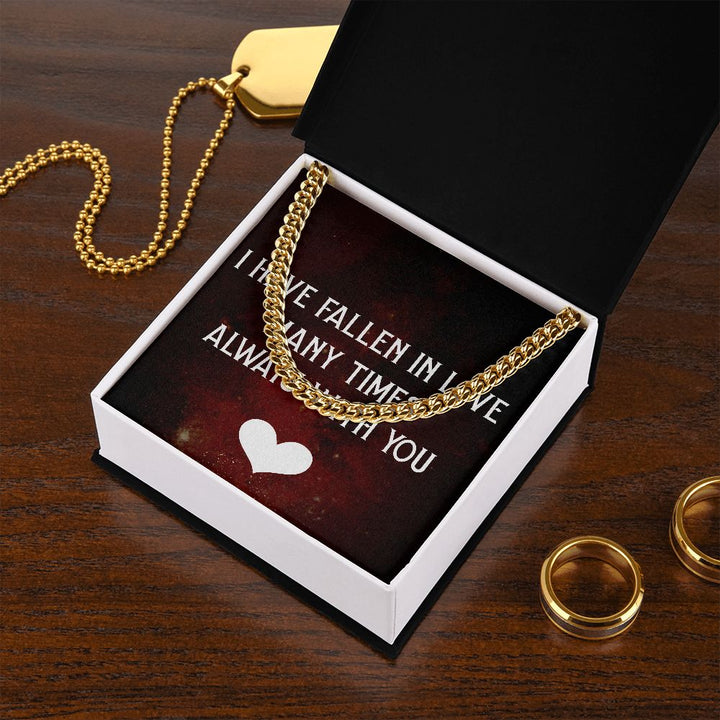 Men's Neck Chain with Message of Love to your person ShineOn Fulfillment