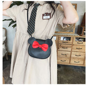 Cute And Adorable Bowknot Soft Girl Student Children's Small Bag Pu Female gogodiggity