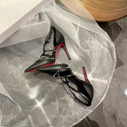 Retro Woman Shoes Sandals Stiletto Heels Suit Female Beige Original Gladiator Fashion Sexy Studded Leather High Girls Black Comf gogodiggity