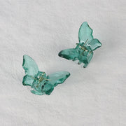 2PCS Crystal Butterfly Small Hair Claw Clips Women Girls Cute Transparent Candy Hair Clamps Crab Barrettes Hair Accessories gogodiggity