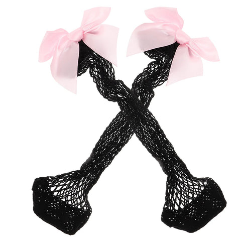 Children Mesh Socks Stocking Toddler Girls High Ankle Baby Bow Tie White Pink Summer Stockings Breathable Gentle Touch gogodiggity