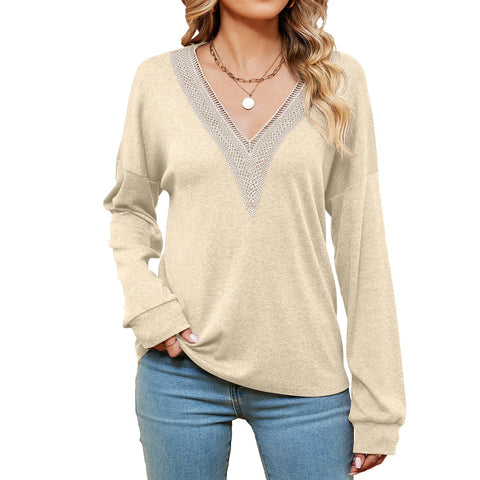 Women's Fashion Color Contrast Loose-fitting T-shirt Top gogodiggity