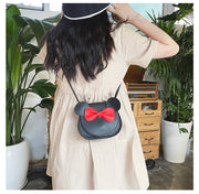 Cute And Adorable Bowknot Soft Girl Student Children's Small Bag Pu Female gogodiggity