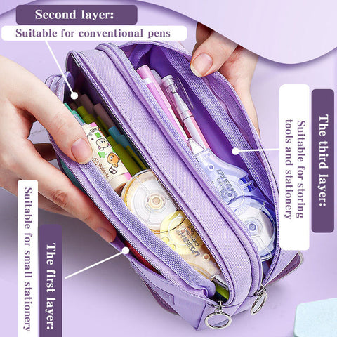 Decompression Pencil Bag Net Red Portable Pencil Bag Primary School Girl gogodiggity