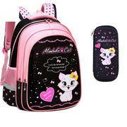 Kids School Cute Cat Print Backpack gogodiggity