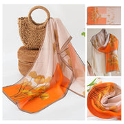 Silk Scarf Women's Mulberry Silk Printed Shawl gogodiggity