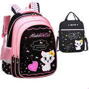 Kids School Cute Cat Print Backpack gogodiggity