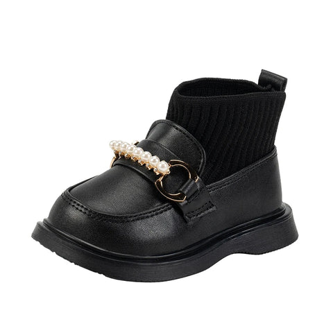 Winter Warm Princess Shoes for Little Girls Baby Cotton Socks Boots Children Short Boots Toddler Baby Girls Leather Shoe 15-25 gogodiggity