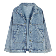 All-matching Graceful Small Loose Slimming Retro Women's Denim Jacket