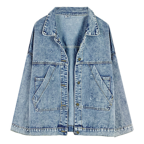 All-matching Graceful Small Loose Slimming Retro Women's Denim Jacket