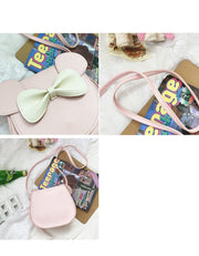 Cute And Adorable Bowknot Soft Girl Student Children's Small Bag Pu Female gogodiggity