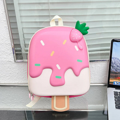 Cute Cartoon Kids Backpack Ice-cream Shape Baby Bag Kindergarten School Bag Boys Girls Toddler Backpack Children Accessories gogodiggity