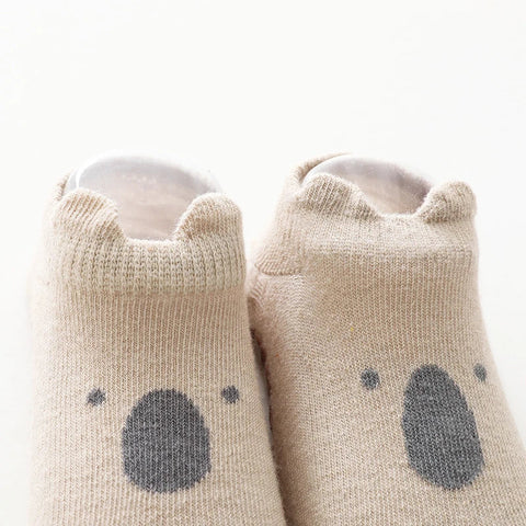 5 pairs/lot Newborn Combed Cotton Sock Toddler Non-Skid Cute Cartoon Animals Floor Socks Spring Summer Children Gripper Socks gogodiggity