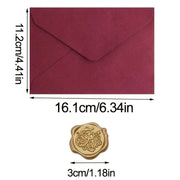 Luxury Linen Envelope and Letter Set with Wax Seals - Vintage Elegant Style - Perfect for Weddings, Parties & Special Occasions gogodiggity