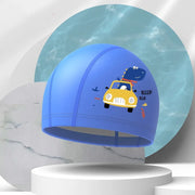 Girls Swimming Cap Cartoon Cute Waterproof High Elastic Ear Protection Swimming Hat for Children Boys Kids Swimming Accessories gogodiggity