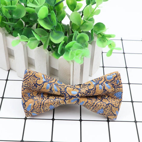 New Design Cork Wood Fashion Parent-Child Bow Ties Novelty Handmade Solid Neckwear Wedding Party Gift Accessories Men Bowtie gogodiggity