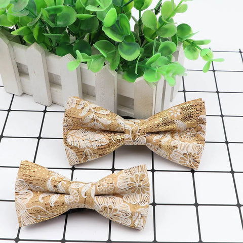 New Design Cork Wood Fashion Parent-Child Bow Ties Novelty Handmade Solid Neckwear Wedding Party Gift Accessories Men Bowtie gogodiggity