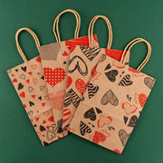 StoBag, Valentine's Day Kraft Paper Gift Bags, for wedding, Reusable, Perfect for Romantic Gifts and Special Occasions, 12/30 gogodiggity